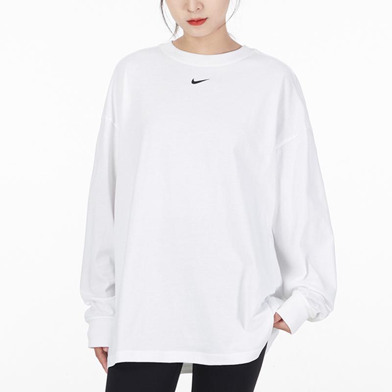 New Nike Set In Sleeve T Shirt Women's White DM6233-100