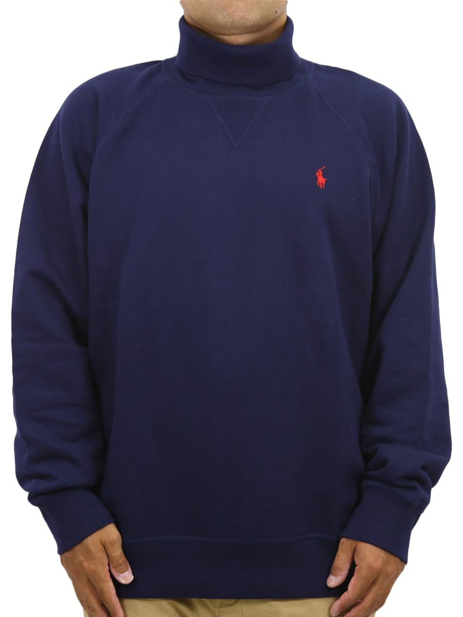 

Polo Ralph Lauren Turtleneck Pullover Sweatshirt with Pony Size Navy Men s Embroidery, XL, (Product Code 01020187)