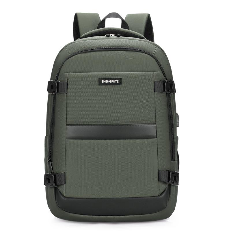 

Expandable Cross-Border Travel Laptop Backpack with Charging Port армия зеленый