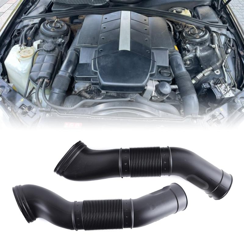 Engine Air Duct Intake Pipe Car Air Intake Duct Hose Left Right Side Compatible for W215 W220 S430 1130941282 1130941182