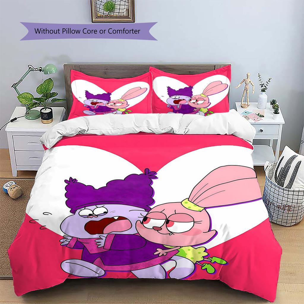 Chowder2 Pattern Bedding Quilt Set  Home Decoration  Gift (1 * duvet cover + 2 * pillowcase  without core)