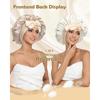 Silk Bonnet for Women Double Sided 100% Mulberry Silk Sleep Cap and Shower Cap Adjustable Fit