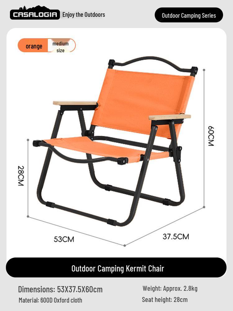 Boguwen Tianji Tragbarer Klapp-Outdoor-Stuhl für Camping, Picknicks, Strand und Imbissstände - Kermit-Stil