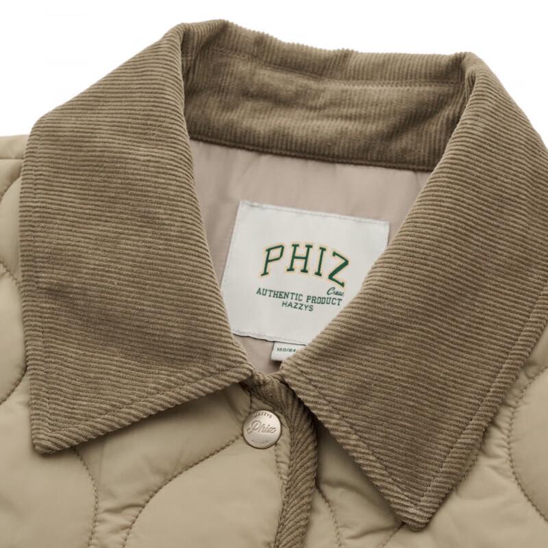 HAZZYS Women's PHIZ Series Corduroy Collar Quilted Padded Jacket