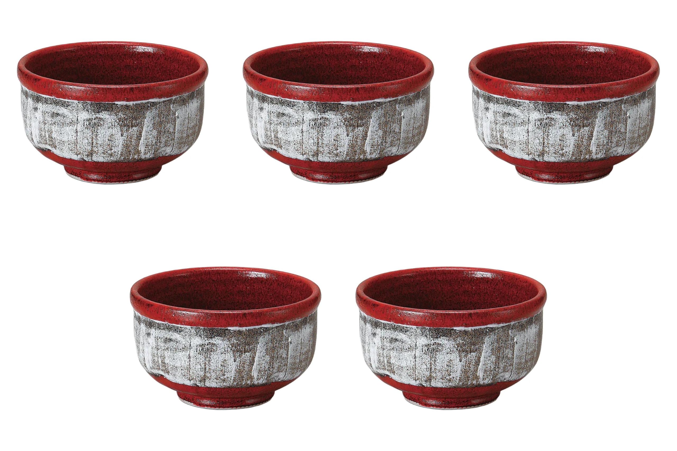

Set of 5 Crystal Magna Deep Bowls x Bowl Series Setomonohonpo Hand-Pressed 5.5cm [16.6 10cm]