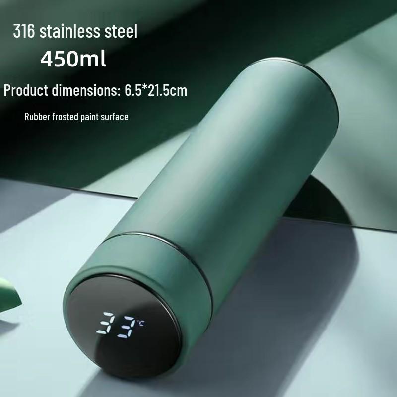 Custom Stainless Steel Thermos with Smart Temperature Display – Insulated Gift Cup 304