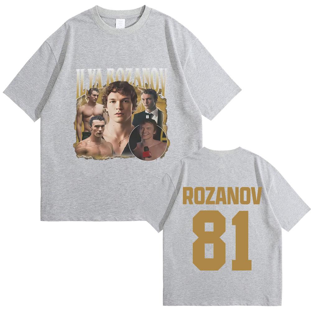 Heated Rivalry Ilya Rozanov Hollanov 81 Print Tshirt Men Women Casual Oversized Streetwear Male Fashion Vintage Crewneck Tshirt