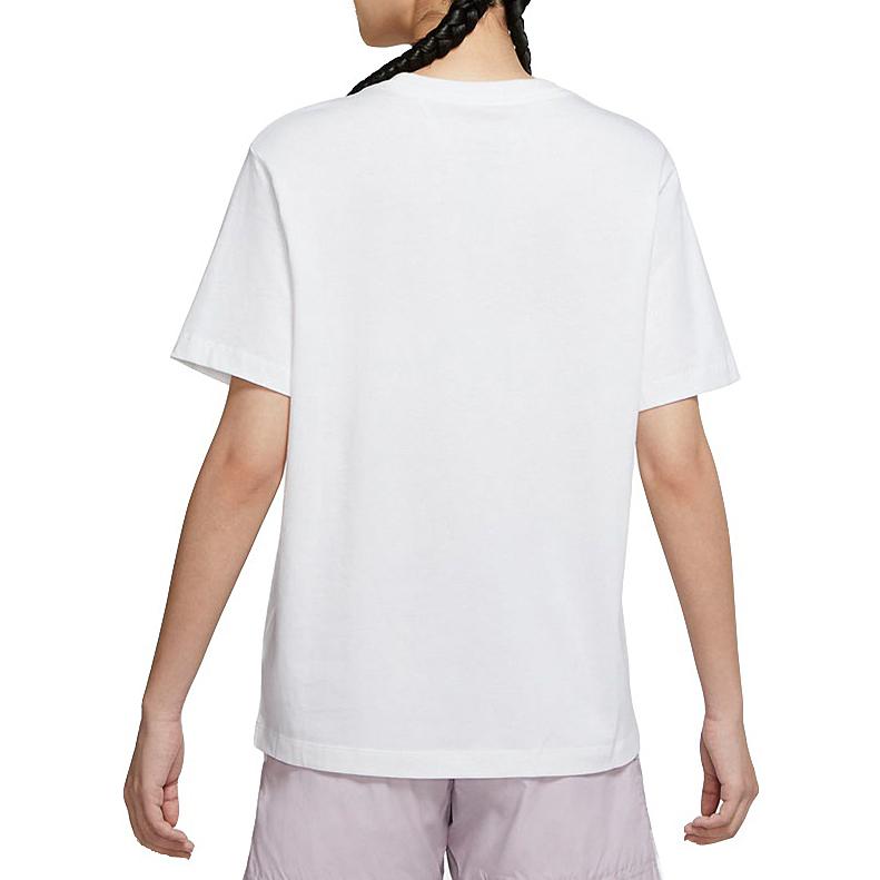 Nike Husky Print Breathable Short Sleeve T-Shirt Women Tops White DJ1846-100