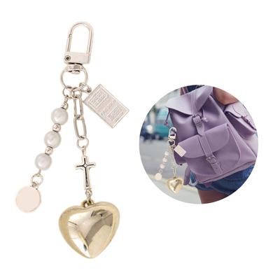 Bowknot Heart Pendant Keychain Love Shape Cellphones Strap Unique Bag Pendant Keyring Phone Lanyard for Women Girls