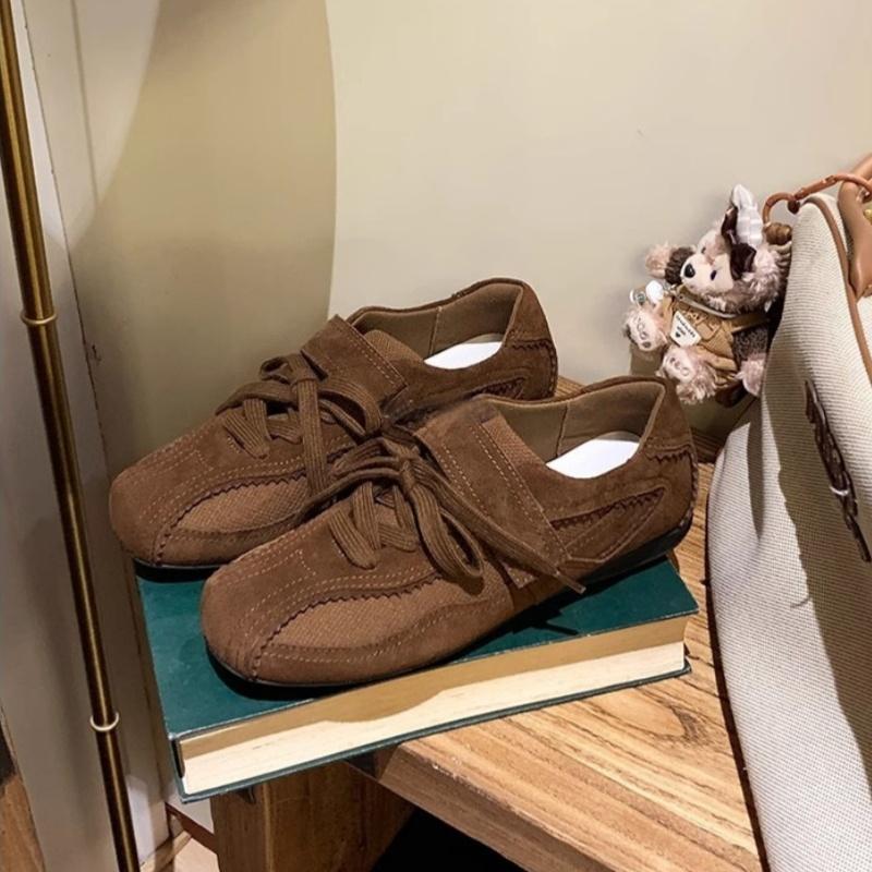 Fashion Women's Sneakers Spring And Autumn Designer New Style Fashion Retro Comfortable Flat Shoes Casual Round Toe Ballet Flats