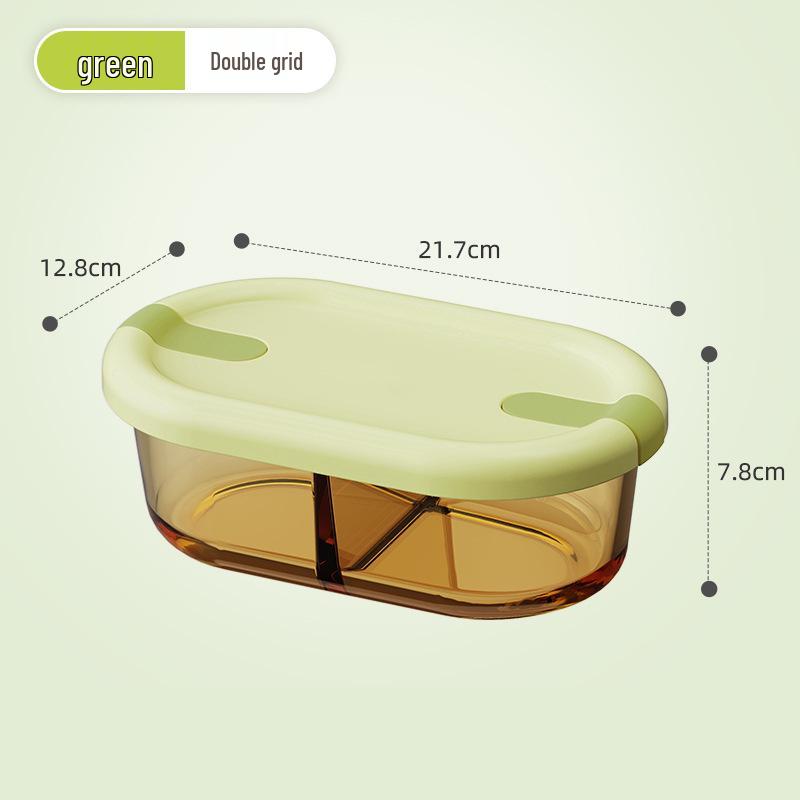 Microwave Safe Glass Lunch Box with Compartments - Ideal for Students and Office Workers