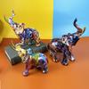 Creative Resin Crafts Graffiti Colorful Elephant Ornaments Home Decor Living Room Foyer Desktop Ornaments Decorative Gifts