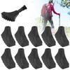 10 Pcs Black Walking Stick Pad Rubber Walking Poles Boot Tips Trekking Poles Tips  Sand Mud Terrain