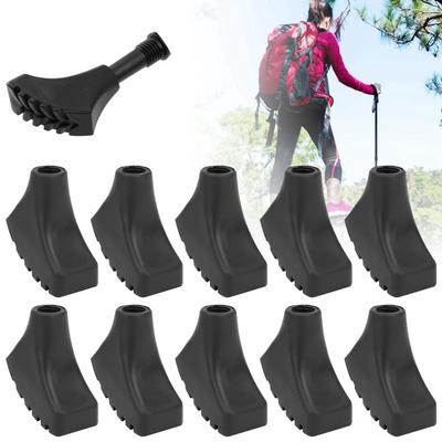 10 Pcs Portable Hiking Pole Tip Rubber Trekking Poles Tips Walking Poles Boot Tips  Outdoor Hiking