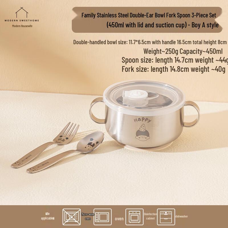 

Modern Housewife Stainless Steel Kids Dinnerware Set