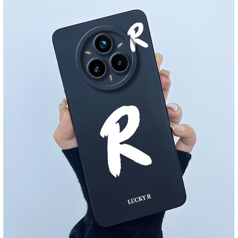 For Realme 14 Pro 14Pro+ 5G Cover Case Lucky Initial Letter Couple Silicone Soft Phone Bumper for Realme14 Pro Plus 2025 Casing