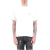 Stone Island Plain Cotton Knit Short Sleeve T-Shirt Men Tops White 801522379-V0001