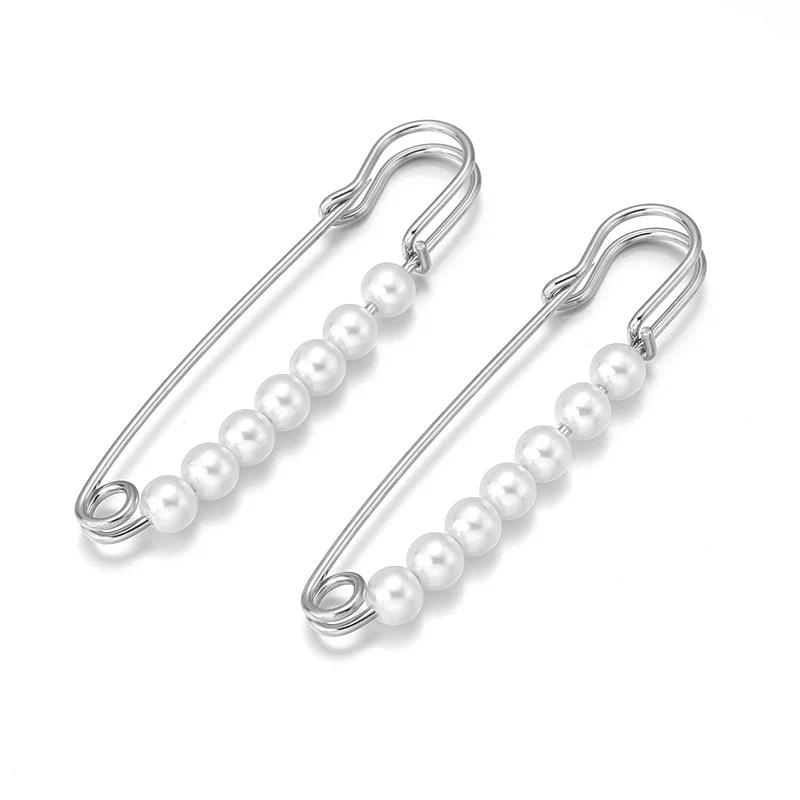 

2pcs Brooch Anti-exposure Waistband Fixing Buckle Anti-pearl Safety Pin Multifunction Brooches for Women Waist Buckle