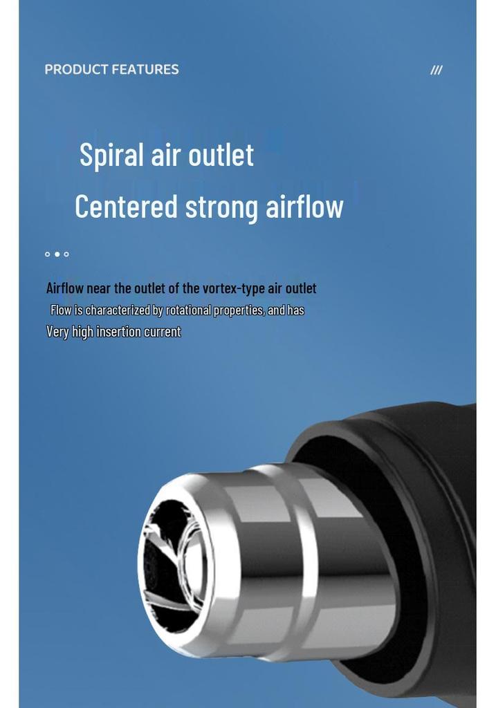 2000W Industrial Hot Air Gun with Stepless Temperature Control for Film Baking and Car Color Change