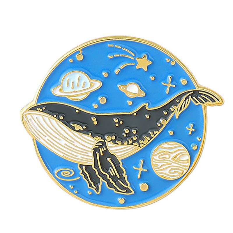 Whale Brooch Marine Animal Brooch Save Ocean Save Whale Enamel Clothing Accessories Backpack Brooch Badge Lapel Pins