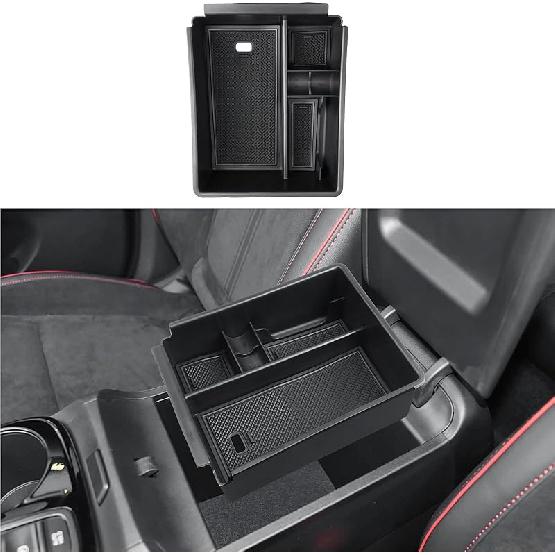 ECOZEN Double-Layer Center Console Organizer For 2025-2026 Hyundai Tucson(Limited)/2025-2026 Tucson Hybrid/Tucson Plug-In Hybrid Armrest Organizer -