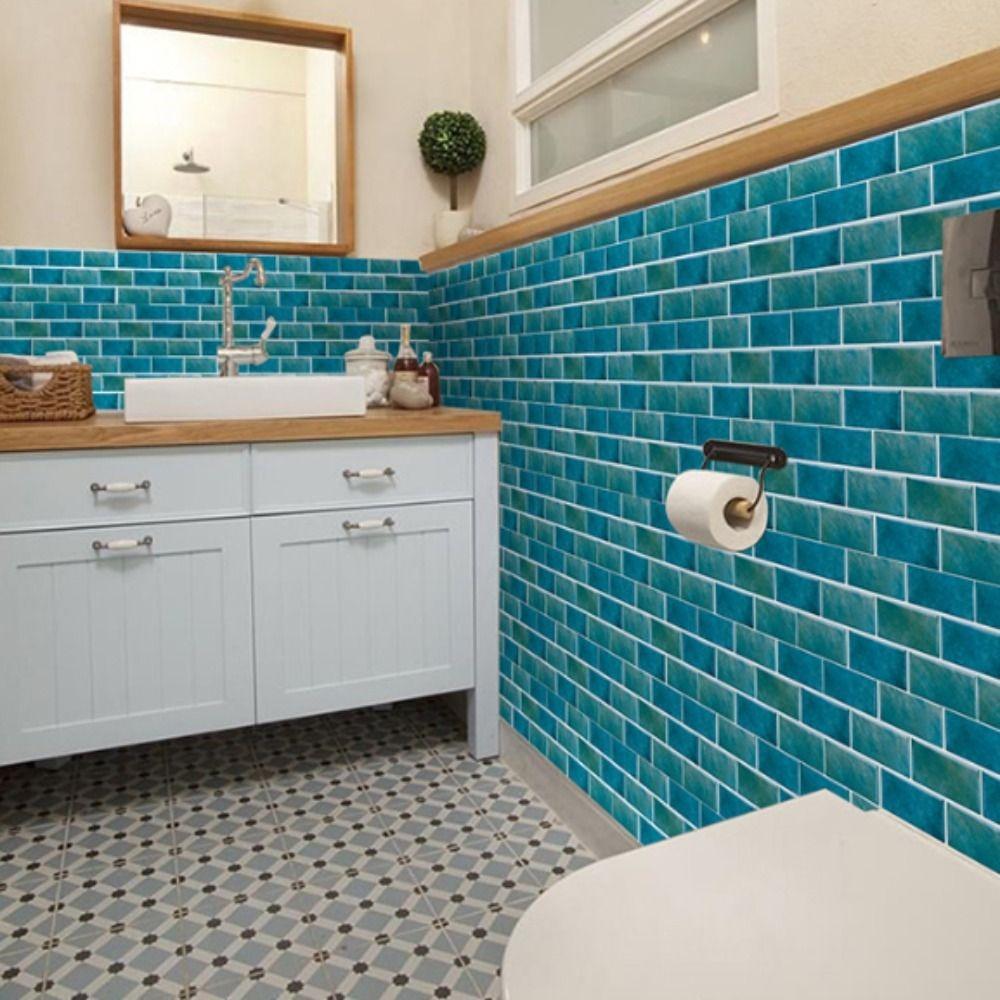 6pcs Self-Adhesive Tile Stickers PVC Self-Adhesive Wallpaper Decorative Wall Stickers  Kitchen
