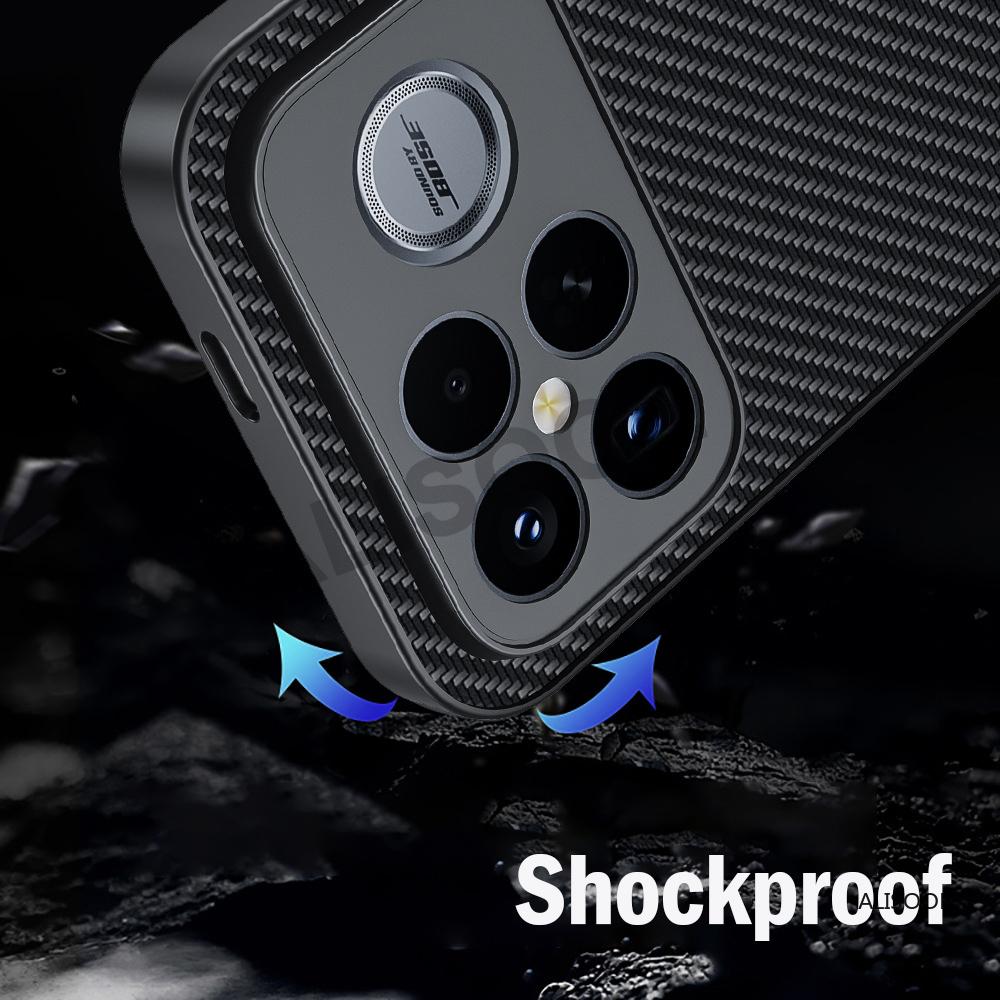 Leather Funda for Xiaomi POCO F8 Ultra Case Cover Fashion Fiber Texture PU-Leather Protection Shockproof Back Capa