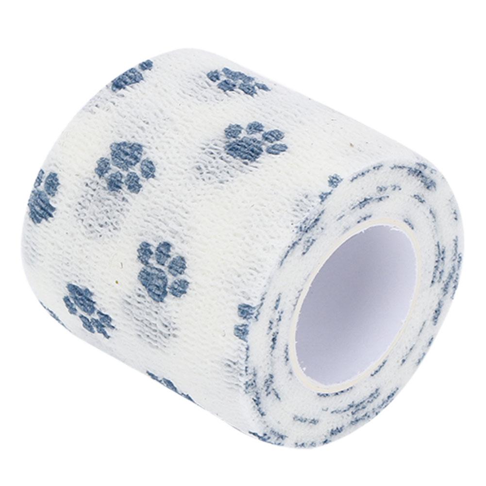 Self Adhesive Pet Bandage Breathable NOn Woven Cats Dogs Injury Elastic Body Wrap Blue
