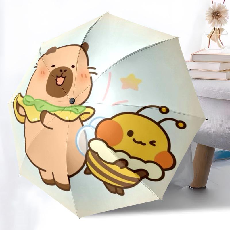 1pc Capybara, Bee Umbrella - Portable Home Essential, Durable Iron Frame with Rod Structure, Fashion Lovers Yy250910064