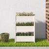 Planter Box White 77x25x104.5 Cm Solid Wood Pine