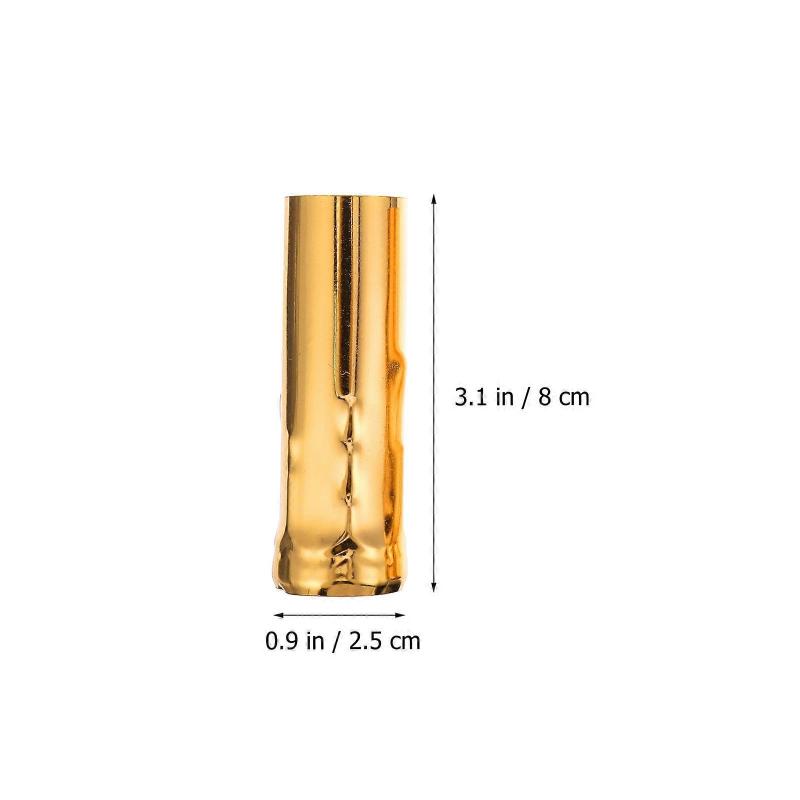 Water Crystal Chandelier Candle Sleeves for Lamp 6Pcs Golden Candle Base Covers