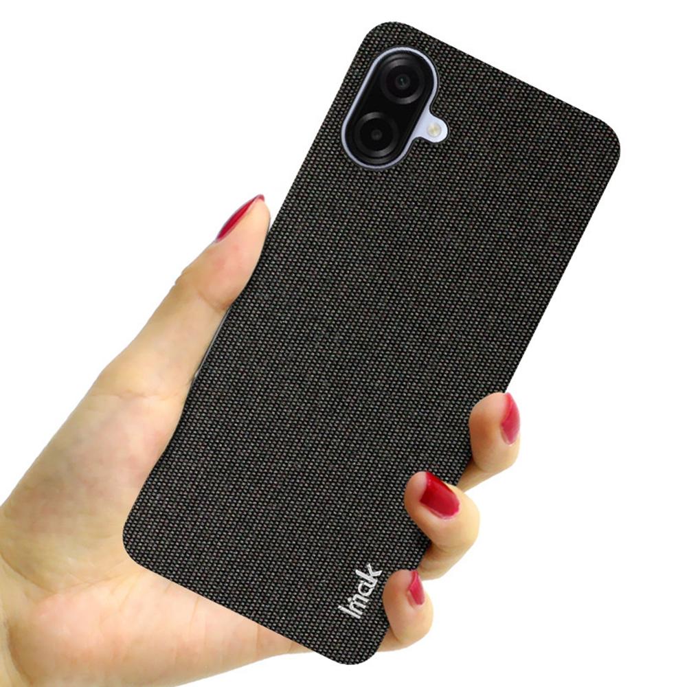 IMAK Ruiyi Series for Samsung Galaxy A07 4G Case Fabric Texture Leather+PC Phone Back Cover