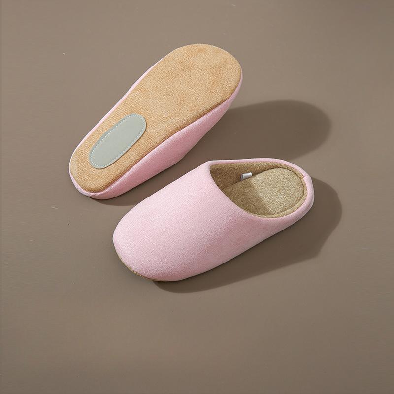 

Домашние бесшумные тапочки в японском стиле с мягкой подошвой, парные домашние офисные нескользящие тапочки для женщин и мужчин с деревянным полом на все времена года 36-37 розовый