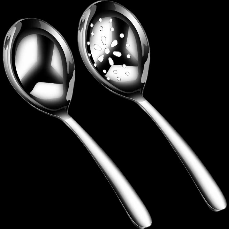 Abay Large Thickened 304 Stainless Steel Soup Ladle Set (3-Pack)