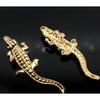 Metal Crocodile Brooch Retro Gold Series Suit Shirt Jacket Coat Collar Pin Fashion Clothing Accessories Item