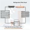 Filtru Uscător pentru Frigider CYCLI-6X cu Supapă de Serviciu, Baghetă de Sudură din Bronz Fosforos pentru Frigider Aer Condiționat