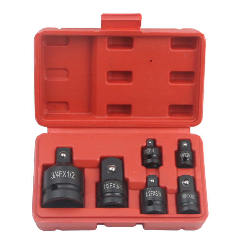 

ideamall Набор адаптеров для торцевых головок для ударного гайковерта, 6 шт., черный чёрный