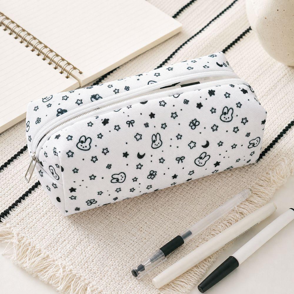 Zipper Closure Pen Pouch Cartoon Bunny Pencil Pouch Cute Zipper Pencil Case School Supplies