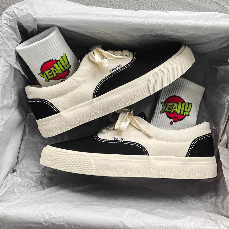 

Весна и лето новые корейская версия шикарные цветные вставки холщовые туфли женские студенческие милые ins нишевые повседневные кеды 41