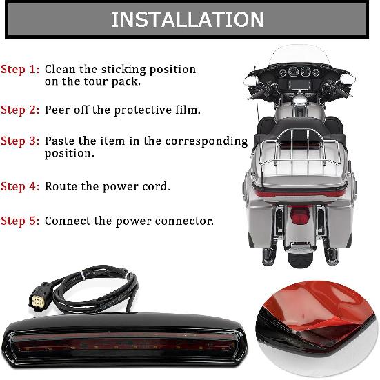 

PSLER Мотоциклетный задний турпак Светодиодная подсветка крышки Аксессуар для мотоциклетного освещения Габаритный огонь Стоп-сигнал Указатель поворота Мигалка для CVO Electra Glide Ultra Black housing smoke lens