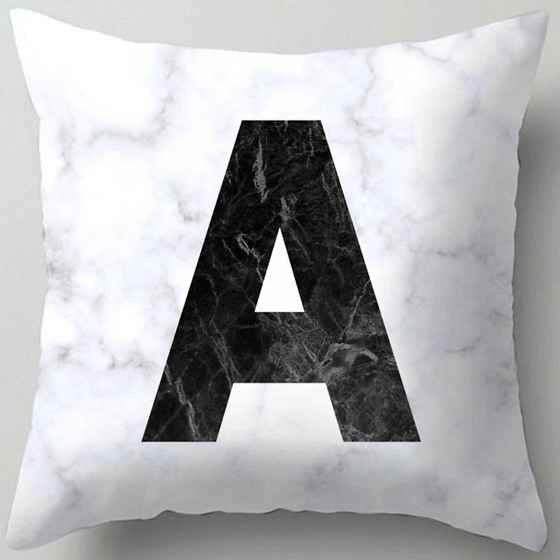 Living Room Sofa Pillow, Office Seat, Lumbar Pillow, Bedside Pillow, Simple Letter Printed Pillow Case, Home Furnishing