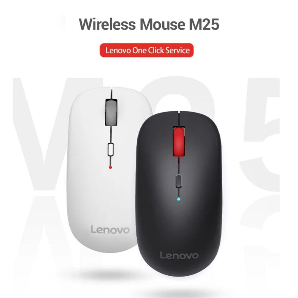 Lenovo M25 Kabellose Maus, Leise Maus, 2,4 G, tragbare mobile optische Büromaus, einstellbare DPI-Stufen für Notebook-PC-Laptop