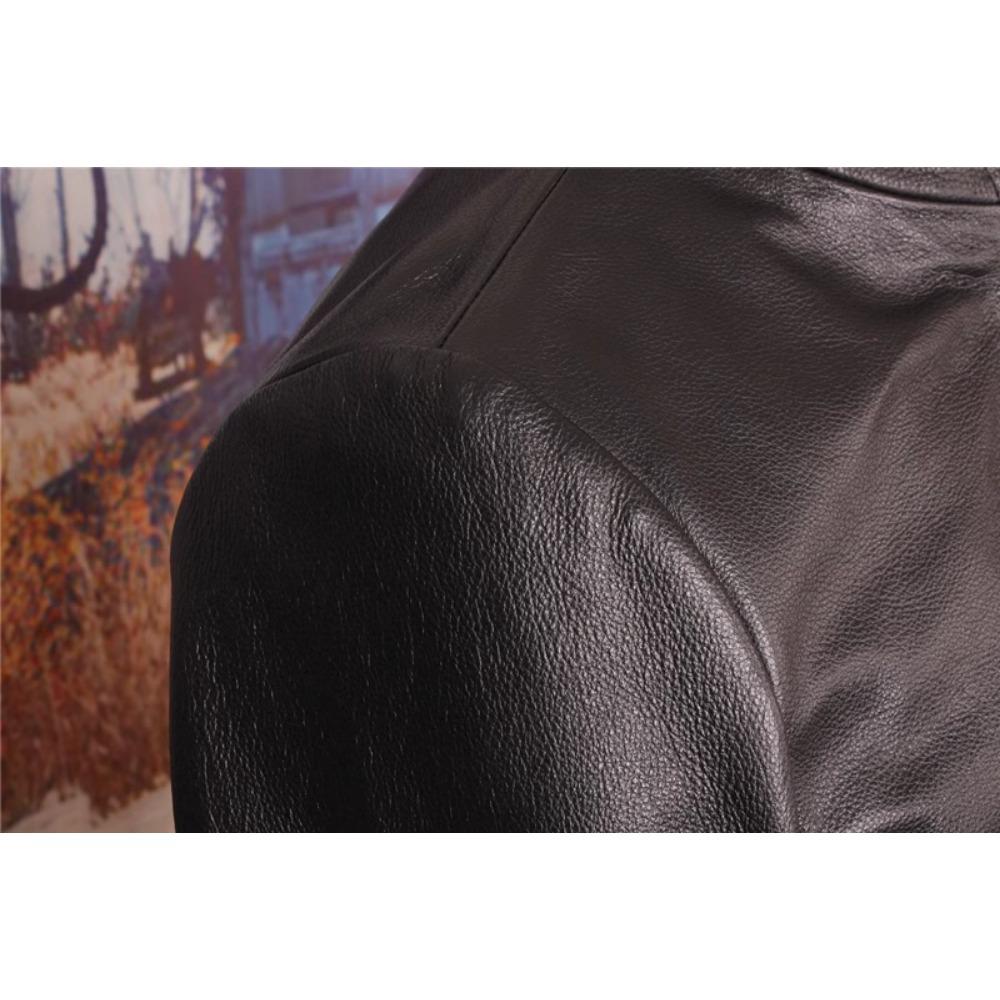 Chinese Size Men Leather Jacket Genuine Cowhide Spring