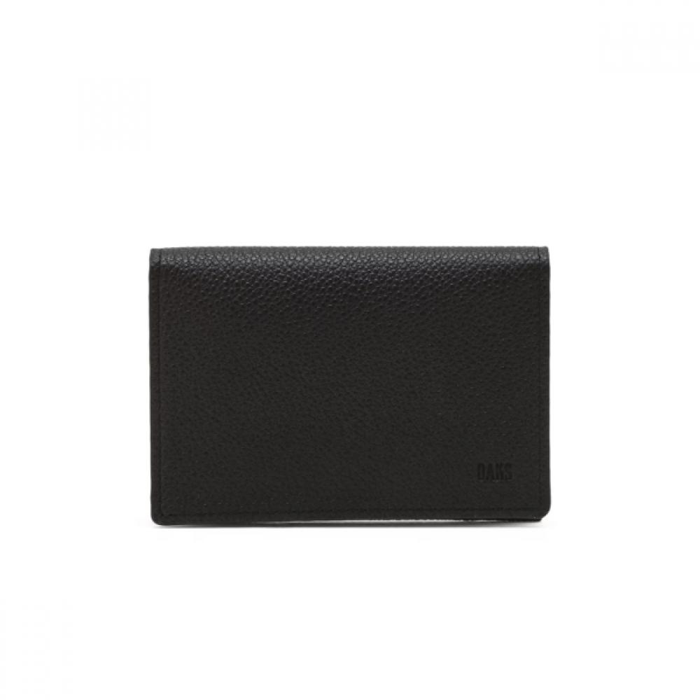 Daks Slim Max Luxo Black Embossed Logo Leather Card Wallet Dbho6f746bk