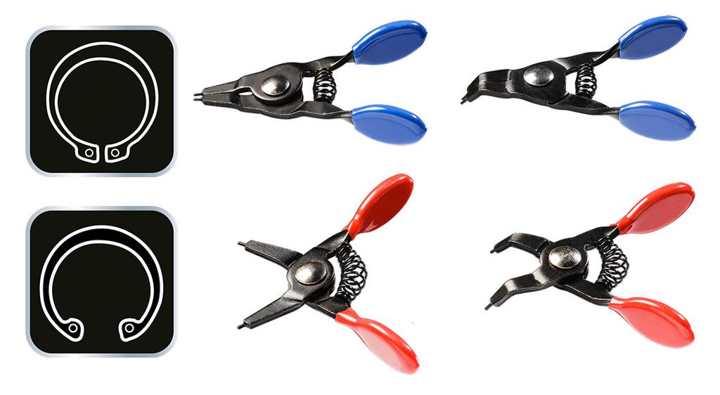 Mini circlip pliers set
