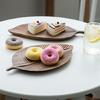 Classic Wood Plate for Dishes Snack Dessert Serving Tray Charcuterie Boards