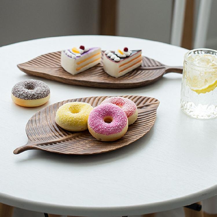 Classic Wood Plate for Dishes Snack Dessert Serving Tray Charcuterie Boards