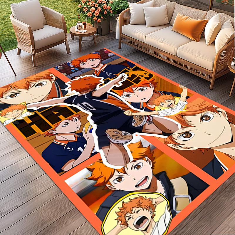 Dywan z nadrukiem Haikyu, Zmywalny dywanik podłogowy, Do przedpokoju, akademika, pralni, biura, gabinetu, Dekoracja domu, Prezent urodzinowy, na Boże Narodzenie