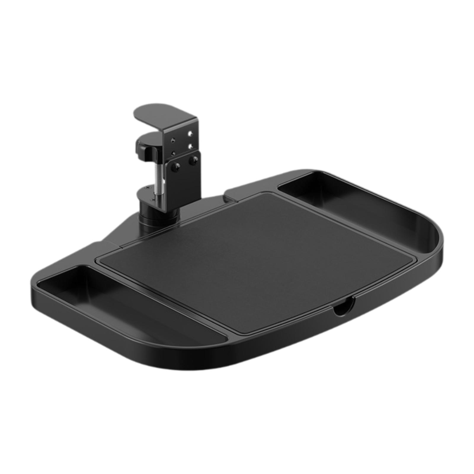 

Clamp on Desk Organizer Convenient Easy to Install 360° Rotating Under Desk Mouse Tray for Dorm Home Bedroom Office Workplace чёрный