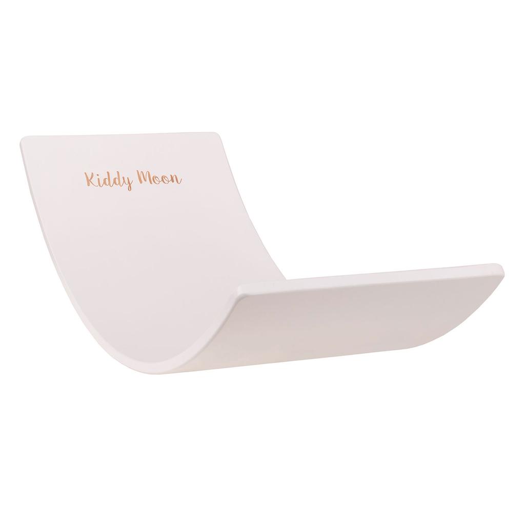 KiddyMoon Wooden Balance Board for Children Wooden Toy for Kids Balancing Board for Babies Wooden Toys 80x30cm, White